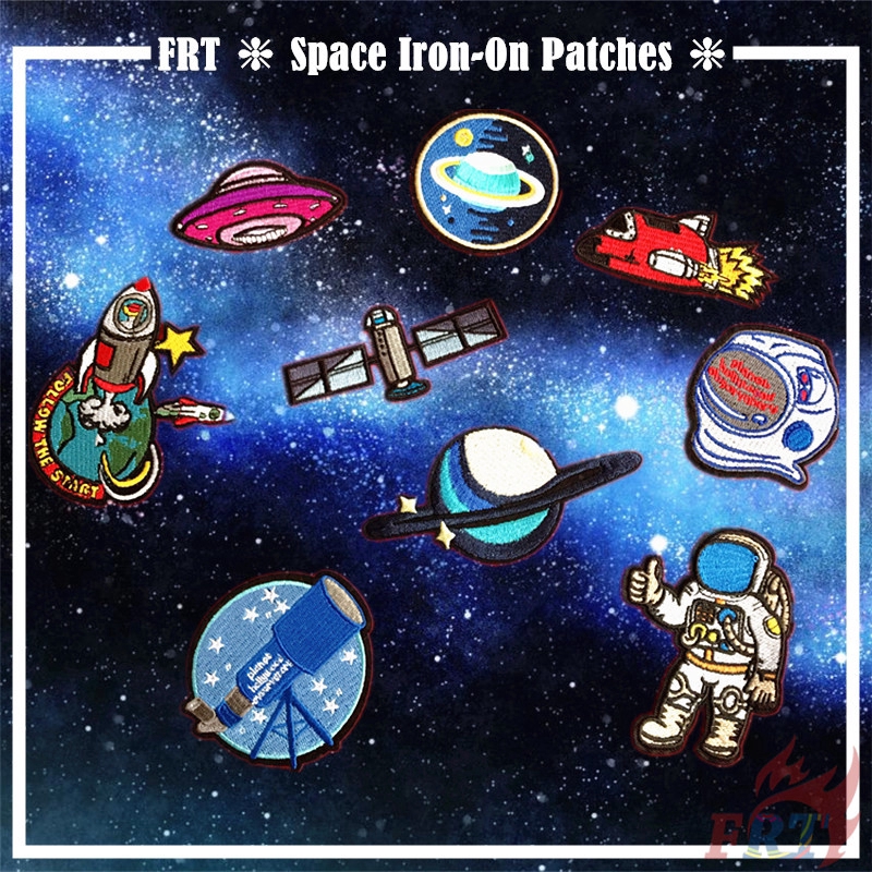 Dream - Space Travel &amp; Spaceman Patch 1 件 Diy 縫在熨斗上的徽章補丁服裝貼花