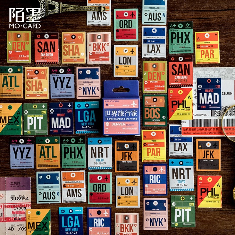 世界旅行家 機場系列 旅行系列 機場掛牌 手帳裝飾貼紙 裝飾貼紙  手帳貼紙 手帳周邊貼紙  旅行貼紙