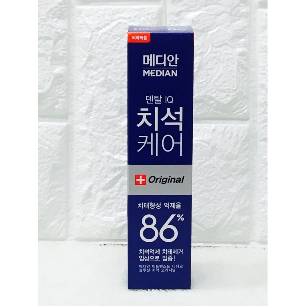 韓國Median_86%強效淨白去垢牙膏(藍)檸檬
