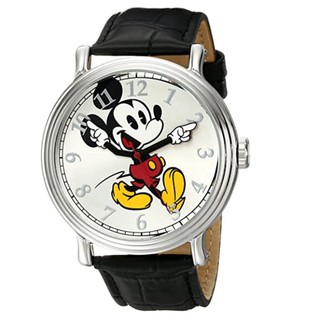 c ❤️正版❤️ 美國迪士尼 Disney mickey 米奇 黑色 皮革 手錶 錶 有外盒 盒裝 禮品