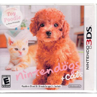 3DS美規專用遊戲 任天狗 + 貓與紅貴賓犬 Nintendogs + cats 美版