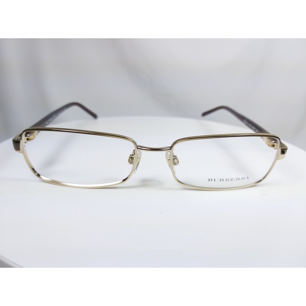 『逢甲眼鏡』BURBERRY 光學鏡框 全新正品  質感金金屬框 溫暖棕鏡腳【B1050B 1002】