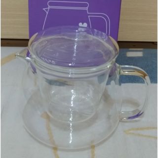 RELEA物生物 - 500ml小花耐熱玻璃泡茶壺(附濾茶器)