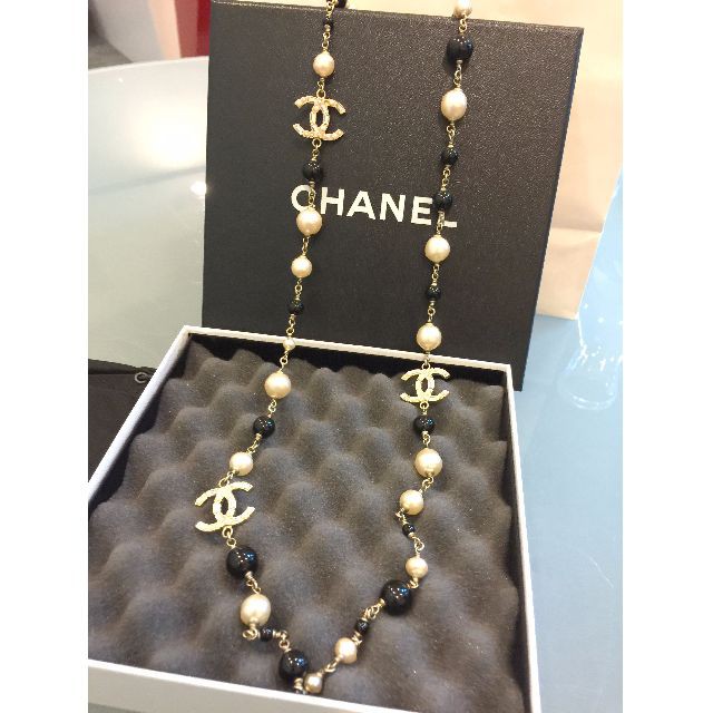 Chanel 經典款珍珠雙C項鍊 長鍊