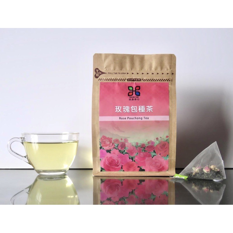 《欣泰茶行》花茶系列-玫瑰包種茶（立體三角玉米澱粉茶包）