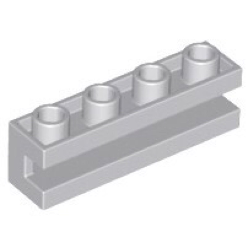 《安納金小站》 樂高 LEGO 淺灰色 1x4 側邊 溝槽 軌道磚 全新 零件 2653 4211613