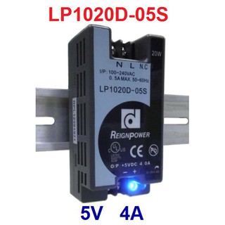 LP1020D-05S 20W 5V 4A REIGNPOWER-導軌型電源供應器 20W 5V 4A ~全方位電料