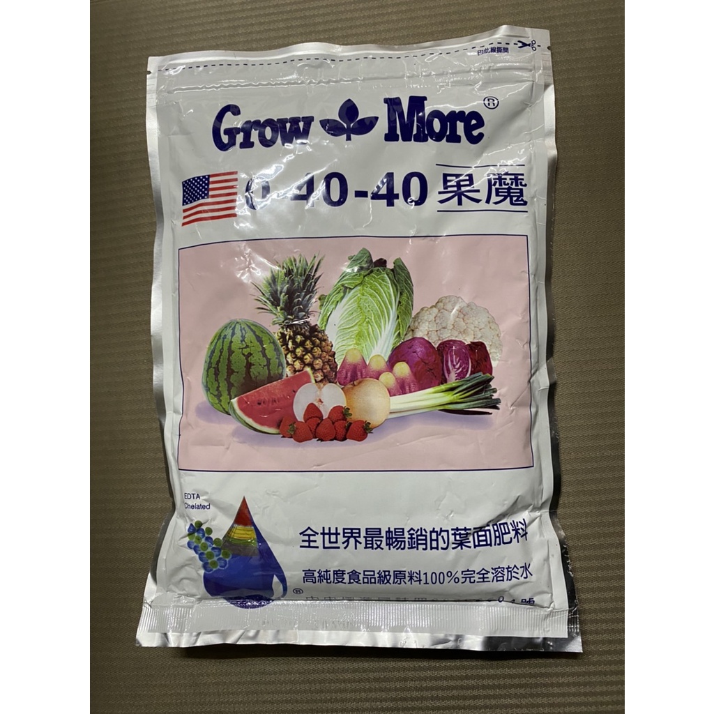 美國Grow More果魔牌果菜肥丹8號紅甜寶0-40-40高磷鉀濃縮速效螯合微量元素NA4 EDTA果實增大甜香味色澤