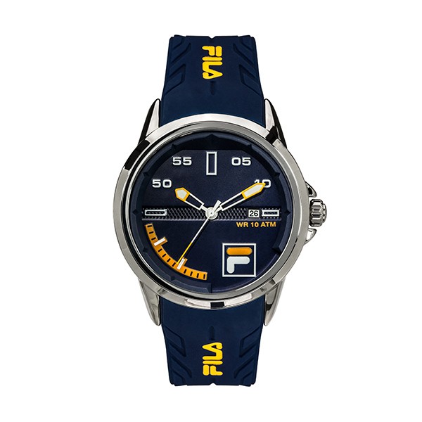 【FILA 斐樂】賽車風格經典設計腕錶-個性藍/38-170-003/台灣總代理公司貨享半年保固