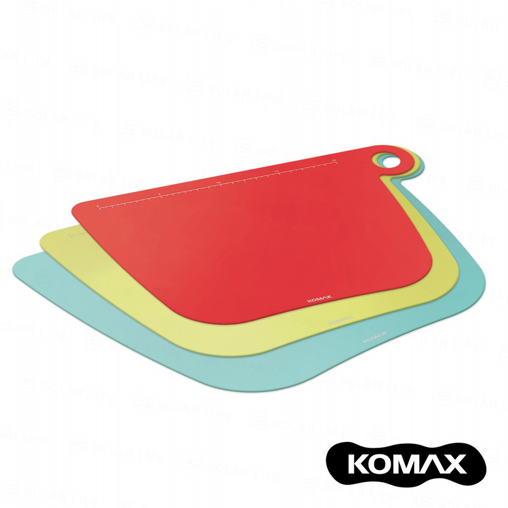 韓國KOMAX 抗菌環保彩色切菜砧板三入組 戶外露營野炊居家廚房生熟食環保造型砧板料理用品