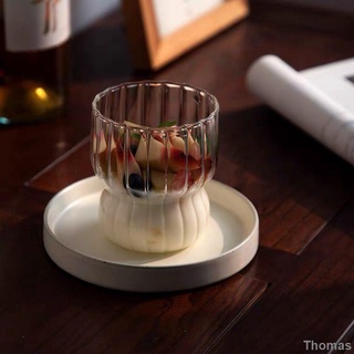 Thomas小舖Ins風 高顏值可愛 耐熱玻璃杯 水杯 杯子 牛奶杯 果汁杯 冰咖啡杯