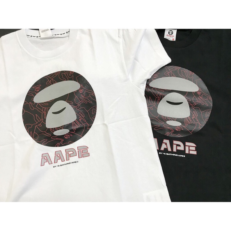 🍊橘子工作室🍊-@Bape@3M反光猿人頭圓領短袖T恤 兩色黑/白