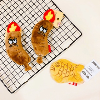 GoGoDy 現貨 韓國🇰🇷Bacon 鯛魚燒 🔥燃燒烤香腸 發聲BB寵物玩具