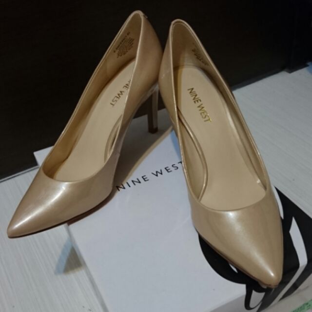 Nine west 全新珠光粉尖頭高跟鞋 ninewest 實穿圖