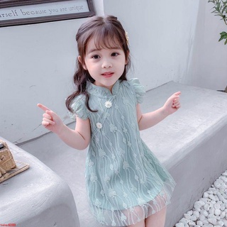 熱銷款女童洋裝 兒童洋裝連身裙女童旗袍中小童公主裙中國風民族風復古兒童漢服寶寶連身裙 連衣裙子