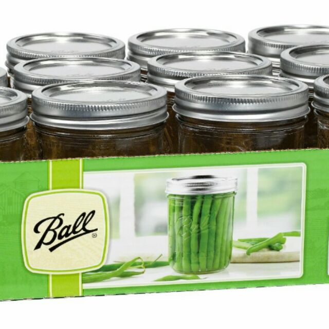 Ball mason jar 24oz 寬口把手杯12入