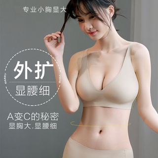 內衣女生 外擴顯胸大 A變C 胸罩 秒變大胸 無痕無鋼圈 文胸 顯腰細 聚攏上託 透氣不悶熱 可拆卸胸墊 可調節肩帶內衣