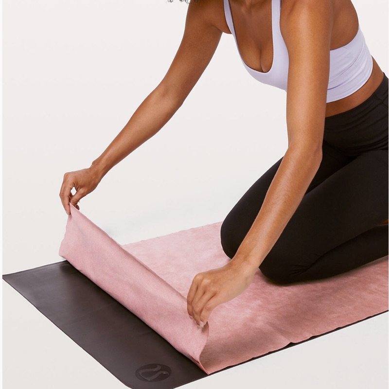 現貨（加拿大帶回）lululemon 粉色瑜珈墊鋪巾