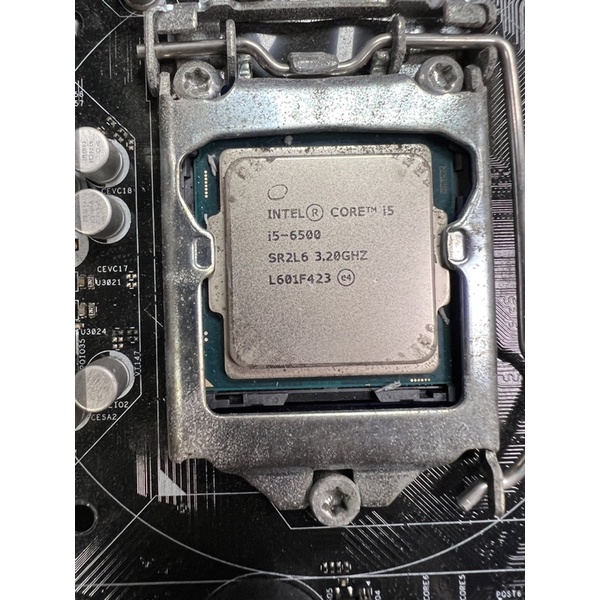 i5 6500 cpu 華擎b150m 主機板 付擋板和原廠散熱器