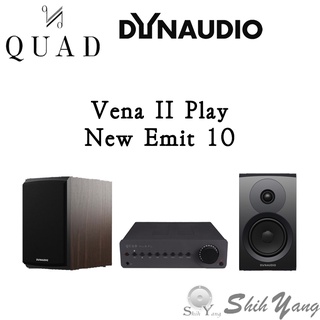 Quad Vena II Play 網路串流綜合擴大機+Dynaudio New Emit 10 書架喇叭 公司貨保固