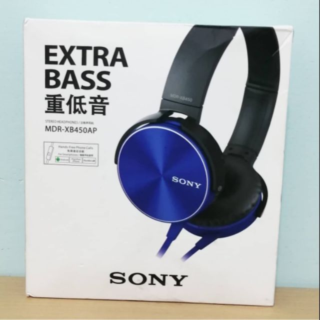 【SONY】EXTRA BASS重低音頭戴式耳機 MDR-XB450AP | 蝦皮購物