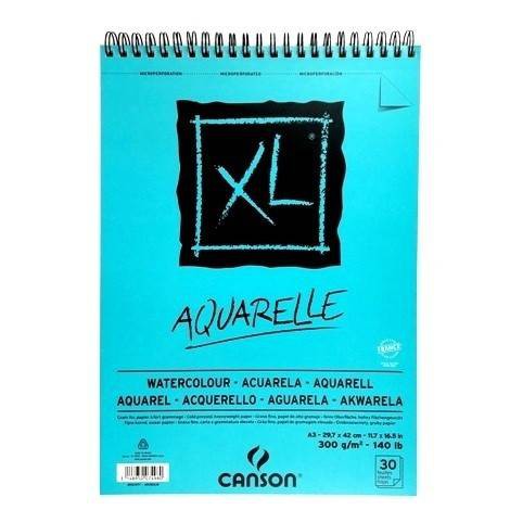 【板橋酷酷姐美術】法國 Canson 康頌 XL系列 aqaurelle 水彩繪畫本 水藍皮 水彩紙 A4/A3