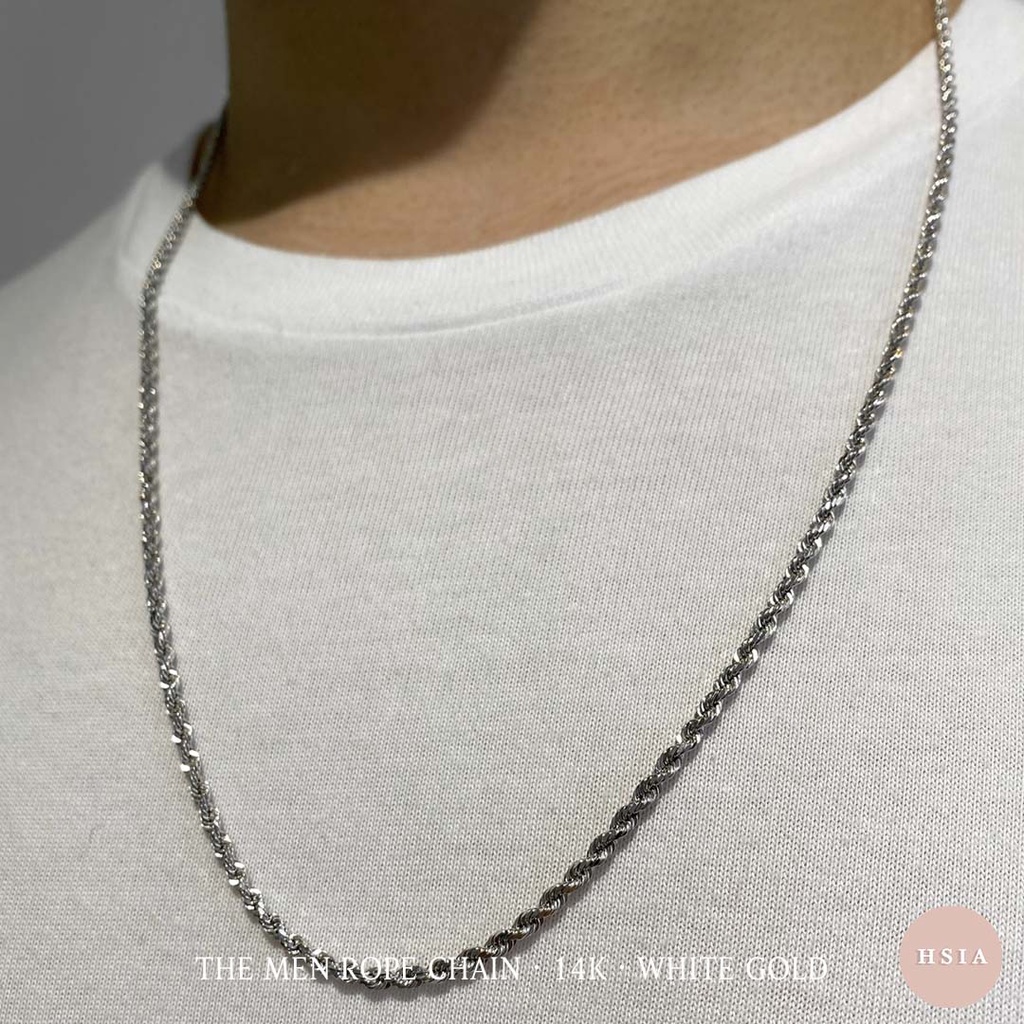 【HSIA 珠寶】麻花鍊(粗長) : 純14K、義大利K金、金項鍊、男女皆宜、白K金、雙色K、實心