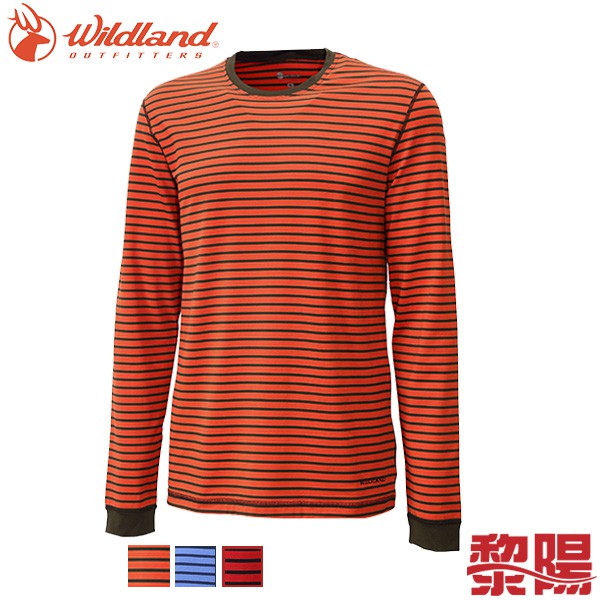 荒野 Wildland 12662 遠紅外線條紋保暖衣 男款 (3色) 吸濕快乾/保暖/透氣/彈性 01W12662