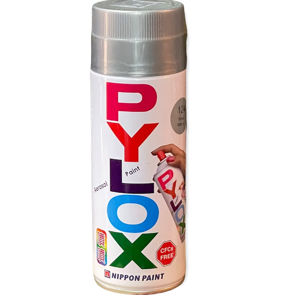 噴噴 PYLOX  124 銀色 噴氣漆 上色 噴漆 1瓶
