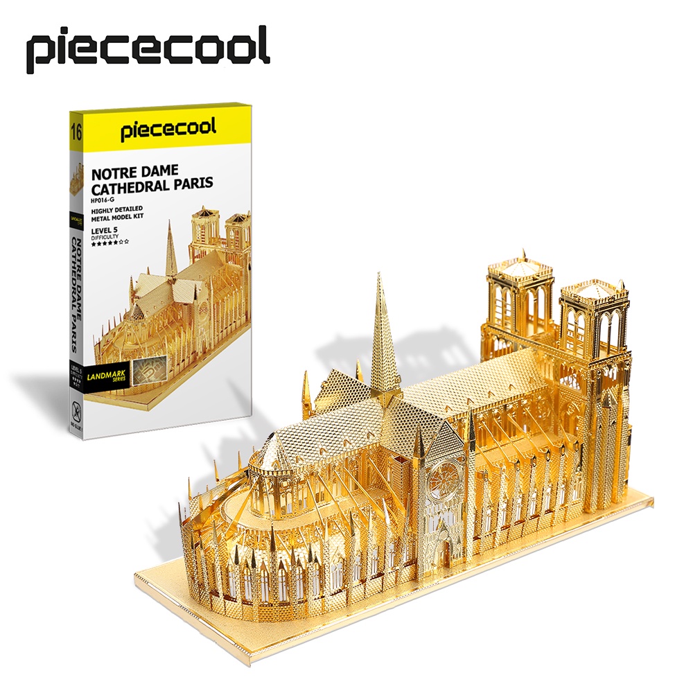 Piececool 拼酷3D金屬拼圖巴黎聖母院大教堂模型積木