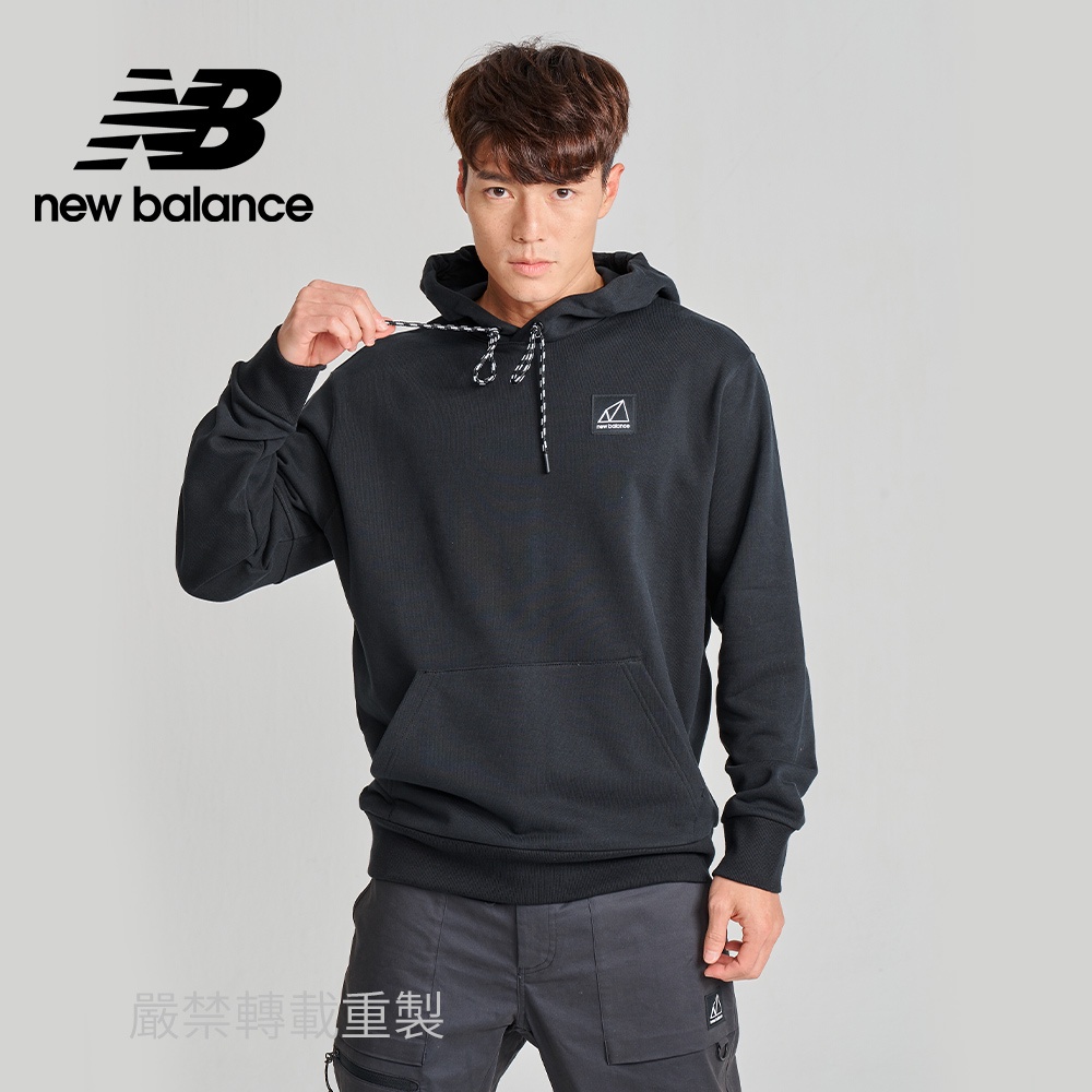 【New Balance】 NB 連帽長袖上衣_男性_黑色_MT13514BK