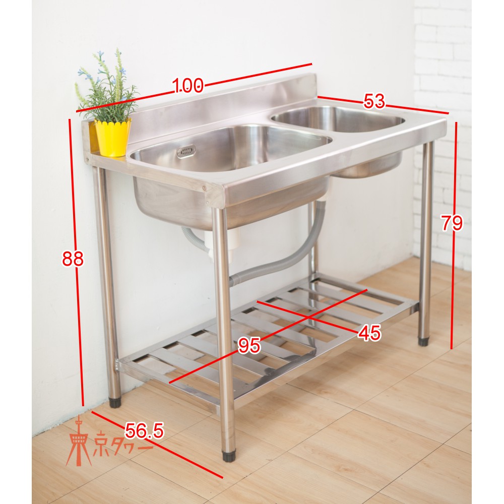 免運現貨不鏽鋼流理台水槽架長72cm 100cm 水槽流理台洗手槽洗碗槽不鏽鋼水槽 蝦皮購物