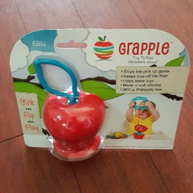 美國Grapple矽膠創意小物
三爪玩具俏吸盤-紅蘋果