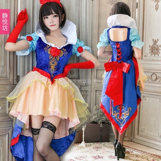 萬聖節服裝白雪公主服裝宮廷裝表演服女王燕尾服酒吧派對ds服