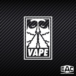 Smile Babe VAPE電子大煙霧OBEY風格潮流鏤空汽車貼紙反光後窗改裝拉花HF車貼