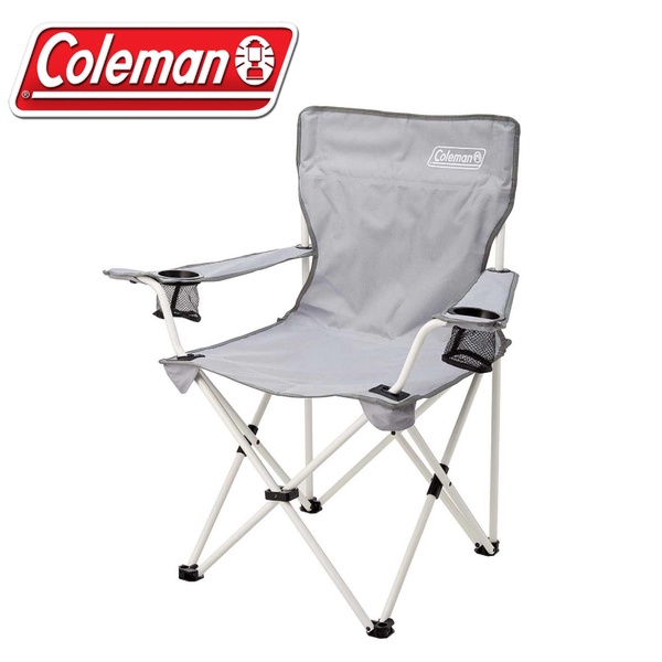 【Coleman 美國 渡假休閒椅《淺灰》】CM-33559/靠背露營椅/導演椅/釣魚椅/摺疊野餐椅