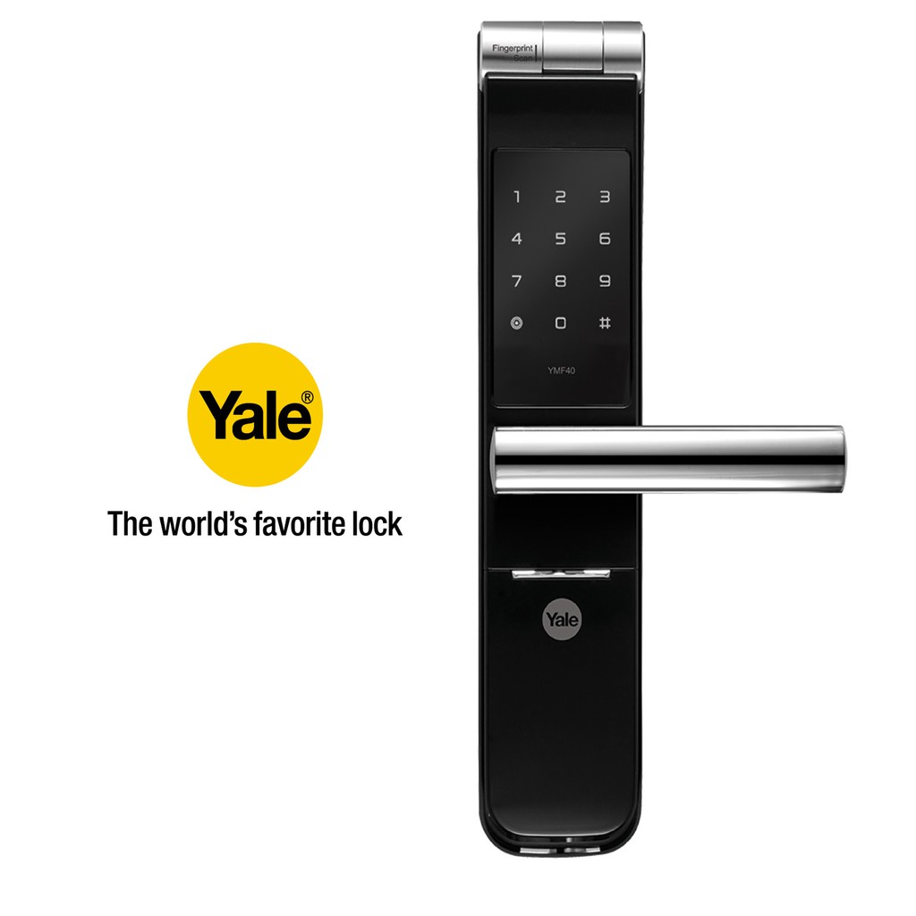 美國YALE 耶魯電子鎖YMF40+ 指紋 密碼 機械鑰匙 多合一電子門鎖【原廠耶魯旗艦館】