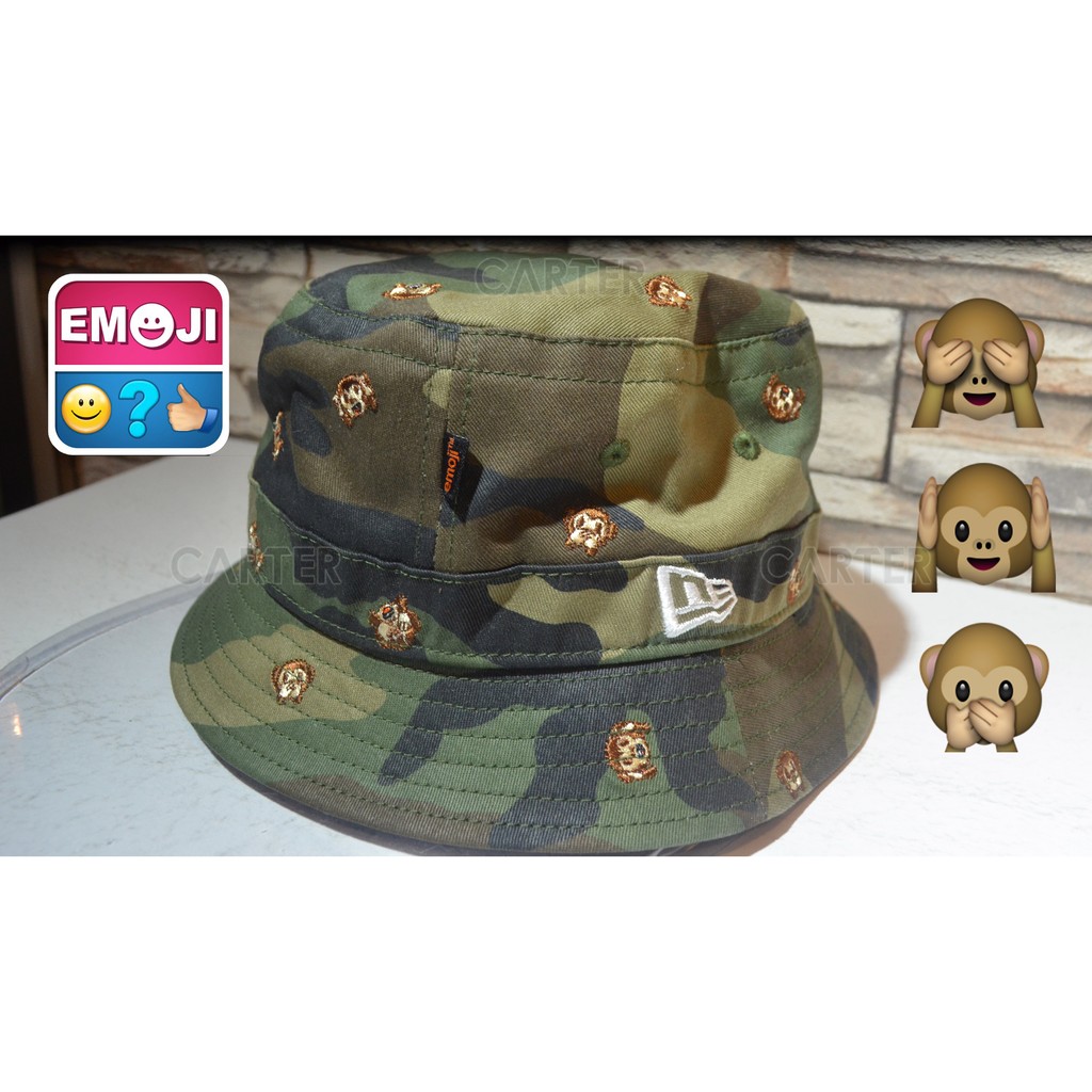 New Era x Emoji Monkey Face Bucket Hat FB表情符號聯名猴子表情迷彩漁夫帽