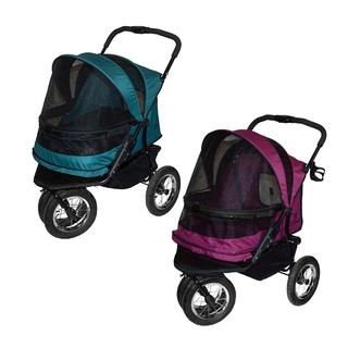 ★Petshop寵物網★(免運)美國 Pet Gear -悍馬無拉鍊三輪寵物推車(綠/紫紅色) PG-8700NZ