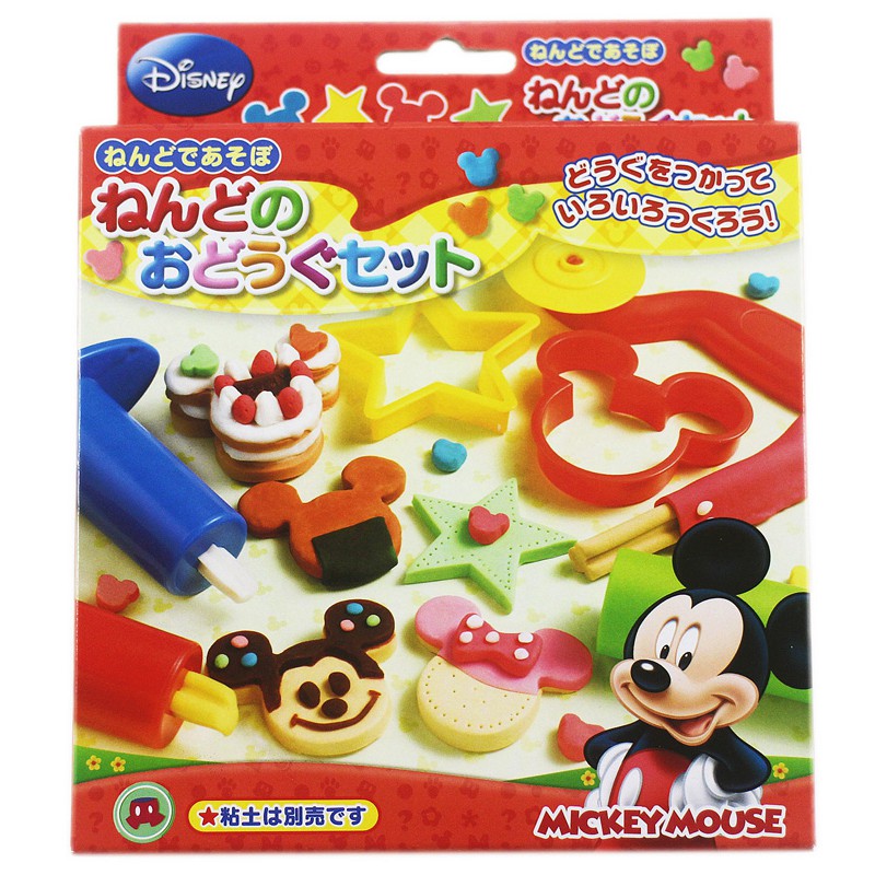 卡漫城 Mickey 扮家家酒粘土黏土壓模玩具 版日版點心模型組合diy 米奇米老鼠 蝦皮購物