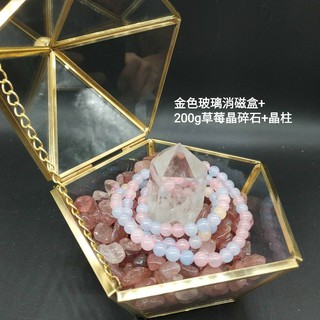 現貨 水晶柱淨化消磁盒 五角玻璃盒 水晶碎石 水晶球柱 蝦皮購物