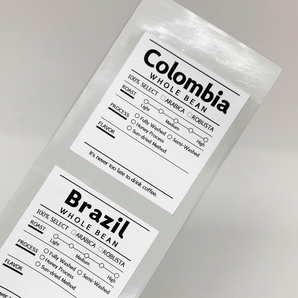 CO尋豆系列-咖啡豆公版標貼(50枚)