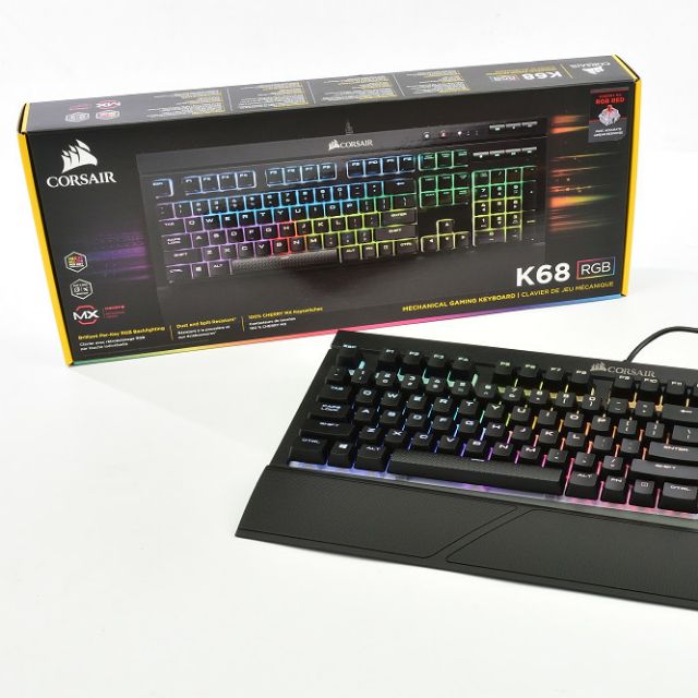 Corsair K68 RGB  防塵防潑水 Cherry MX青軸 機械式鍵盤 海盜船