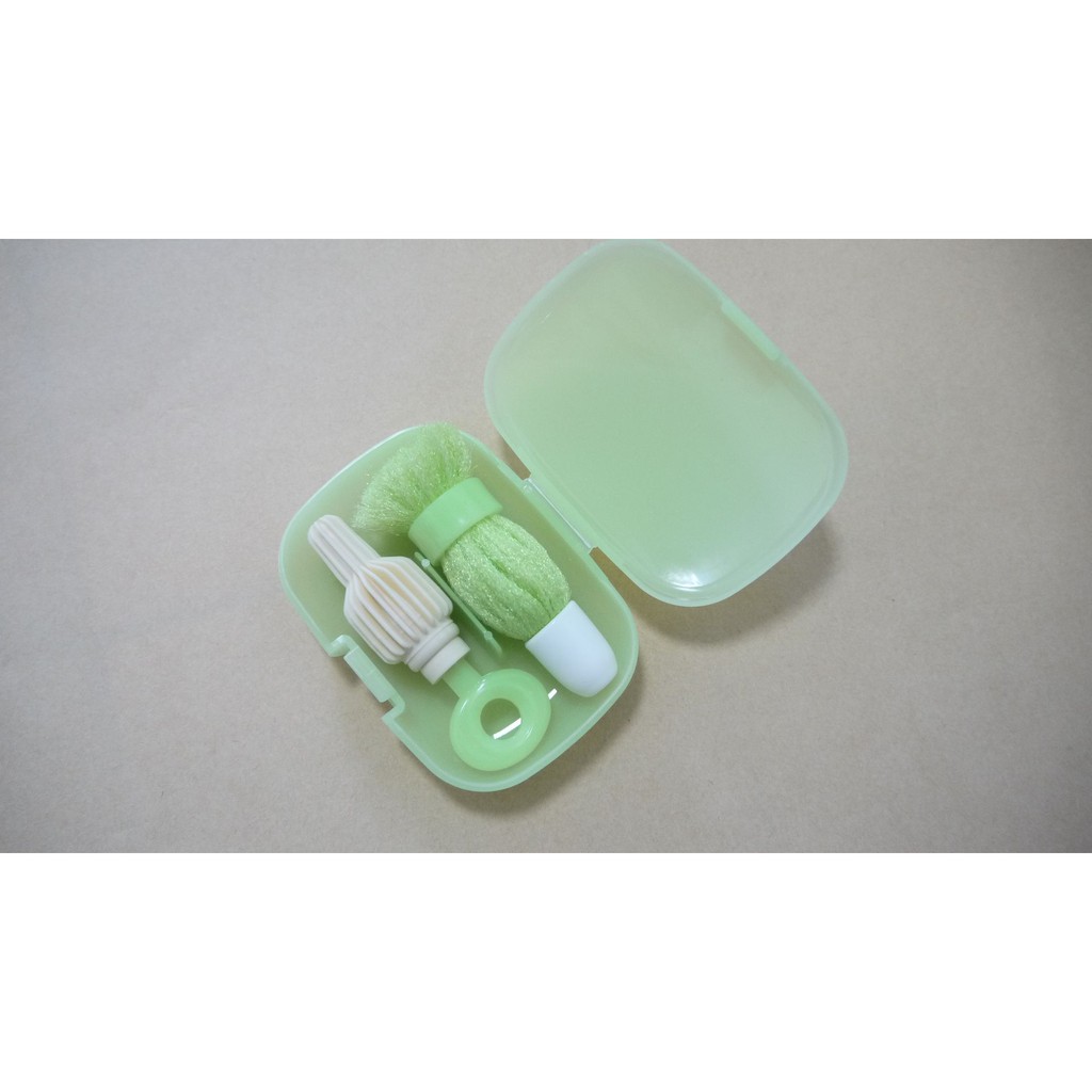 日本阿卡將  攜帶式魔法奶瓶刷組 綠色(二手)