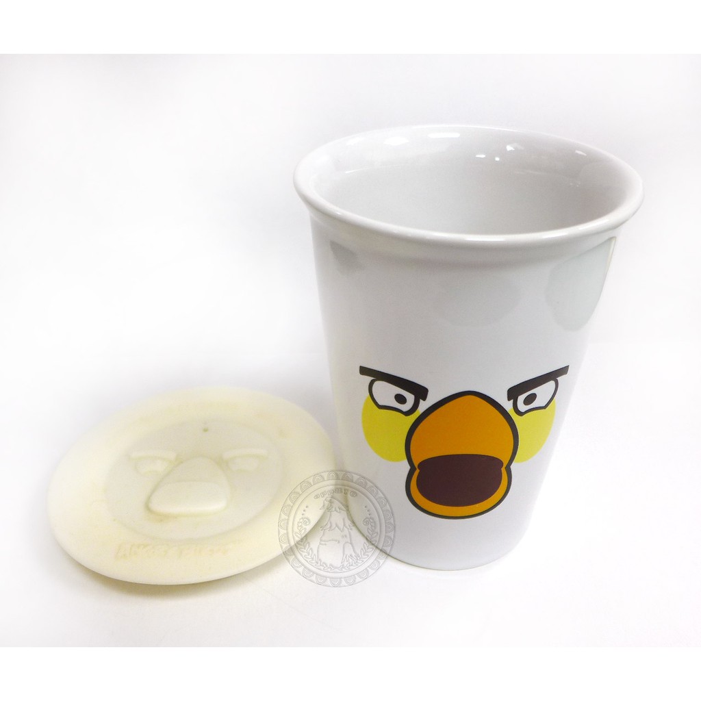 (茄坊) 7-11 Angry Birds憤怒鳥雙層陶瓷杯 (白鳥、綠豬)