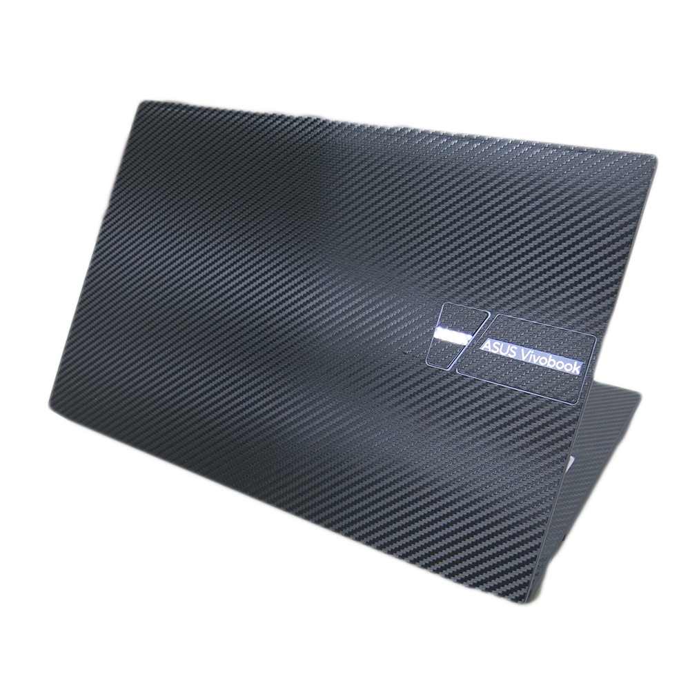 【Ez】ASUS VivoBook Pro 15 M3500 M3500QC 黑色卡夢紋機身貼 (上蓋、鍵盤週圍、底部)