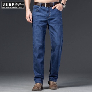 Jeep SPIRIT 1941 ESTD 男士牛仔褲新款直筒寬鬆百搭商務休閒長褲