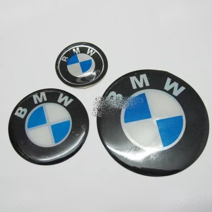 BMW LOGO 立體 水晶 滴膠 機車 改裝 標誌 防水 車貼 字標 貼紙