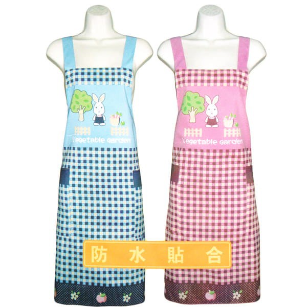 F541-莊園兔格紋防水圍裙