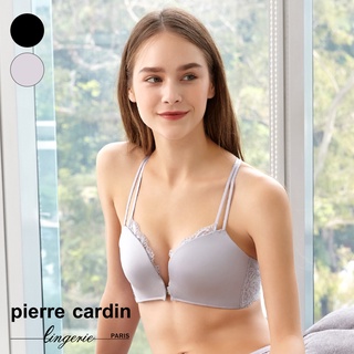 【pierre cardin 皮爾卡登女性內衣】淡雅蕾絲美胸前扣厚墊內衣